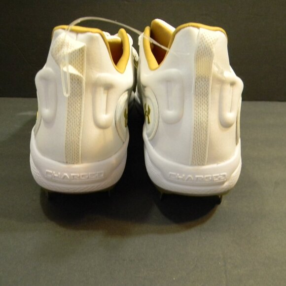 Under Armour Clyde MT 3024328-103 White Gold Women's Softball Metal Cleats 11.5 - Picture 3 of 9